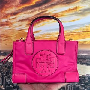 Tory Burch Micro Ella Tote - Bright Pink
